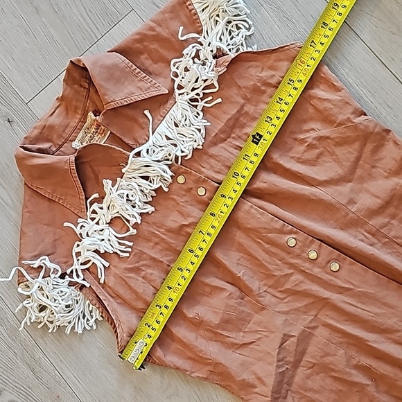 Vintage Karman Fringe Sleeveless Western Shirt, Sm - Picture 13 of 16